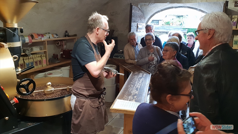 démonstration de torréfaction de café à l’ancienne